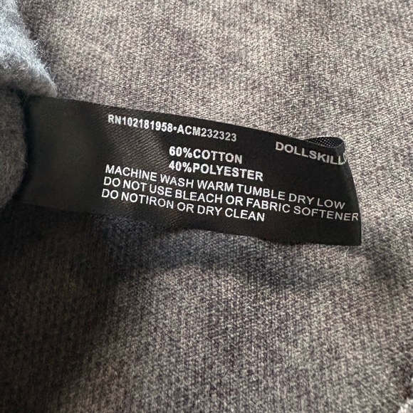 DollsKill | NWT’s Current Mood Cyber Y2K Goth Grunge Mini Sweat Skirt - Picture 5 of 6